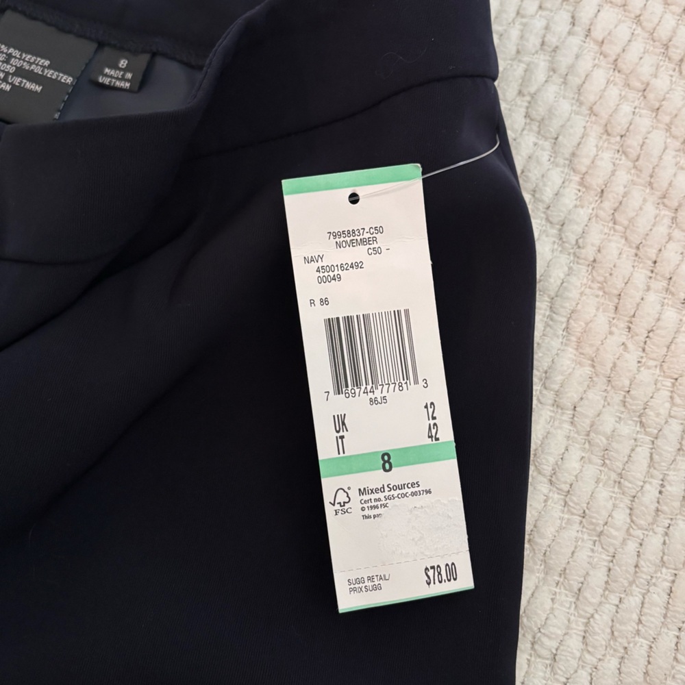 Kasper Dark Navy Blue Pants - Picture 3 of 4